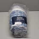 WONGS BEDDING Boho Quilt Set Queen, Blue Bohemian Striped Patchwork Summer Bedspread Coverlet Set with 2 Pillowcases, Lightweight Microfiber Floral Bedding Set 96"90"