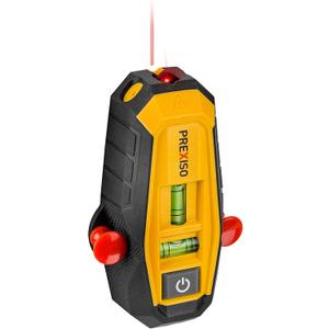 PREXISO 2-in-1 Line Laser Level with Magnetic Stud Finder, Compact Wood Detector with Bubble Vials for Accurate Marking, Multi Surface Wall Scanner Tool for Hanging Pictures Non-Electronic Stud Finder