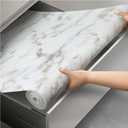 Viseeko Shelf and Drawer Liner for Kitchen Cabinet, 12 in x 10 ft Non-Adhesive Cabinet Liners for Shelves, Strong Grip Shelf Paper Non-Slip Waterproof Easy to Cut for Dresser Cupboard, Marble