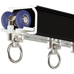 Curtain Single Tracks Ceiling or Wall Mounting with Silent Rollers 4.9ft