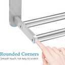 VOTZAAQ Towel Racks for Bathroom - 24 in Bath Towel Shelf with Double Towel Bar, Stainless Steel Towel Storage for Lavatory Wall Mounted, 2-Tier Towel Hanger Towel Holder, Brushed Nickel