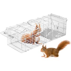 Rat Trap Humane Animal Live Cage, Mouse Traps No Kill Live Catch and Release One - Reusable,Mice,Chipmunks,Squirrels,Weasel and More Rodents Mousetrap Trap for Indoor Outdoor Use
