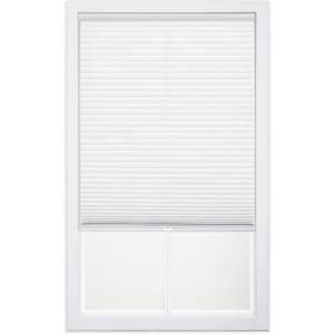 DEZ FURNISHINGS Cordless 1" Light Filtering Cellular Shade, 26.5"W x 48"H, White