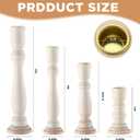 Tanlade 16 Pcs Wooden Candle Holders Set for Pillar Candles Farmhouse Unfinished Wood Candlesticks Holder Rustic Candlestick Holder Stand for Fireplace Dining Table Centerpiece