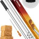 SturdyShape Premium Hay Probe Bale Sampler For Drill 27 Inch New Spiral Design With Serrated Tip Comes with Dowel and Metal File for Resharpening - Durable Stainless Steel (2025)