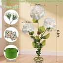 6.5 FT Giant White Hydrangea Flower For Decoration with Floor Stand