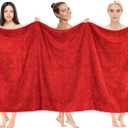 Cotton Paradise 100% Cotton 40x80 Oversized Bath Sheet, Extra Large Turkish Bath Towels for Bathroom, Red Bathsheet