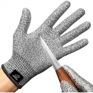 BeaverCraft Wood Carving Gloves CRG - Cutting Cut Resistant Gloves Level 5 for Whittling, Woodworking, Food Prep (Large)