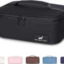 NOL Natural Organic Lifestyle Insulated Lunch Bag for Adults Compact Cooler Lunch Box with Food-Grade Lining, Waterproof Lunch Bag for Work, Travel | Portable Thermal Meal Tote with Handle, Black