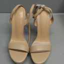 MERUMOTE Women's Platform Heels Sky High Heel Sandals Party Bridal Evening Shoes 7.5