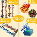 LosFong Large Dog Chew Toys for Aggressive Chewers, Indestructible Dog Rope Toys for Large Breeds, Heavy Duty 100% Cotton Dental Teeth Cleaning Tug of War Toy