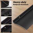 4" W 40" L Extra-Wide Heavy-Duty Door Rain Drip Guard Cap, Aluminum Rain Deflector for Windows Doors Guard, Stops Rain Moisture Damage for Home, Storefront, RV (40" L, Black, Straight)