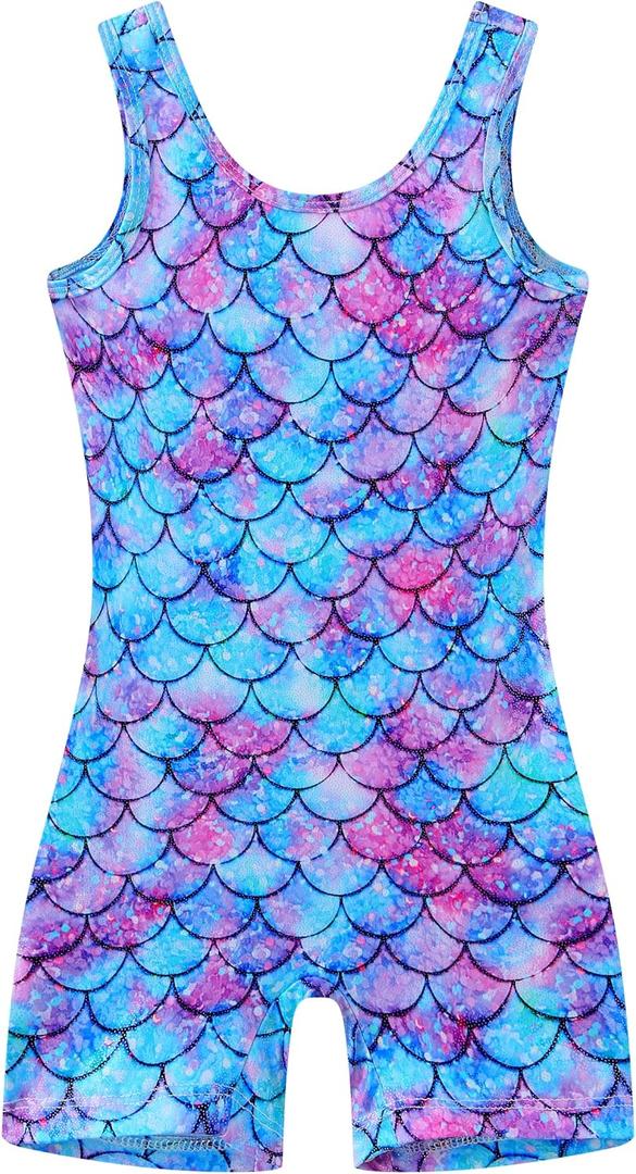 LUOUSE Gymnastics Leotards for Girls With Shorts,Kids Dance Unitards Biketards