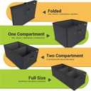 MIU COLOR Trunk Organizer for SUV, Car Organizer, Collapsible Trunk Organizer for Car, Non-Slip Bottom, Storage Organizer for Sedans, Van, Jeep, Grocery, Large 3 Compartments, Black 32"13"10.6"