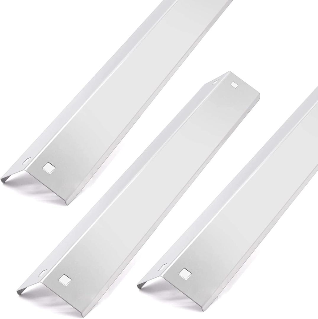 Adviace Heat Plates Replacement Parts for Char Griller 5050 5650 3001 E3001 3072 5072 3070 Grills, 3-Pack Stainless Steel Flame Shields for Chargriller 5050 5650 Char Griller 100001 Replacement Part