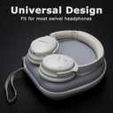 Ginsco Universal Headphone Case Compatible with JBL Tune 510BT 720BT, Sony WH-CH 720N/WH-CH520, with Bose/JBL/Soundcore Life Q20i Q30/BERIBES/TOZO/KVIDIO etc. Waterproof Carrying Case (Gray White)