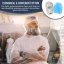 MEDICAL NATION 1000 Disposable Beard and Hair Net | Disposable Bouffant Hoods Caps, Beard Nets, Full Face Hair Nets | Unisex, Universal Size Hairnets for Food Service, Work, Cooking | White, 1000 Case