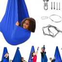 Aokitec Sensory Swing for Kids with Special Needs (Hardware Included) Therapy Sw Blue 220 LBS