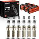 A-Premium Iridium Platinum Spark Plugs Compatible with Ford F-150 2011-2019, Explorer 2013-2019, Transit-150, Transit-250, Transit-350, Transit-350 HD, Taurus, Expedition, Flex, Pack of 6