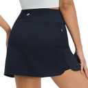 M MAELREG Womens Tennis Skirt High Waisted Athletic Mini Lined A Line Skort with 3 Pockets Nylon Stretchy Workout Golf Skirt (Blue, M)