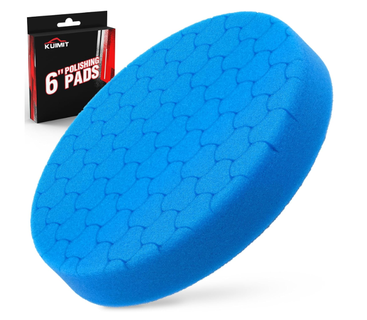 Yellow Polish Pad, Buffing Polishing Pads, 1Pc 6.5 Inch Face for 6 Inch 150mm Backing Plate Compound Buffing Sponge Pads for Car Buffer Polisher Compounding, Polishing and Waxing