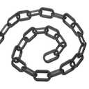 PATIKIL 500ft Plastic Chain Safety Barrier, Safety Chain Links Crowd Control Barrier for Fence Gate Garden Construction Driveway Elevator Parking Lot Queue Line, Black