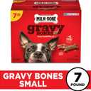 Milk-Bone Gravy Bones Dog Treats with 4 Savory Meat Flavors Coated in Gravy, 7 Pound