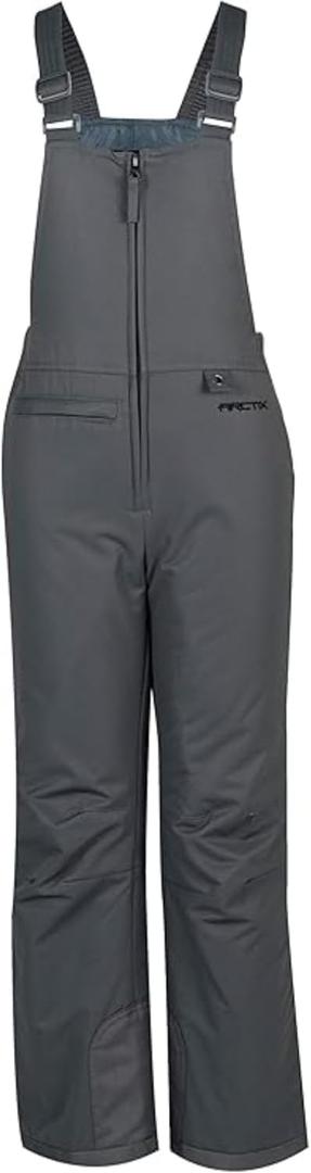 Arctix Kids Insulated Snow Bib Overalls (Medium, Charcoal)