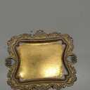 Vintage Small Gold Ring Dish, Birthday & Wedding Gifts for WomenWedding Ring Tray - 5.3 x 4.5 inches