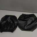 Shakas 2 PCS Cars Headrest Covers, Full Wrap-around Non-marking Fit Anti-scratch Protector, Waterproof Leather Portable Reusable Elastic Dust Cover, for Most Cars Seat Headrest Accessories (Black #S)