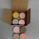 Maxcheck 8 Pcs Travel Containers for Toiletries 0.68 Oz/20 ml Small Silicone Cream Jar with Lid Mini Leakproof Lotion Jar Refillable Travel Cosmetic Container for Face Body Skin Cream (Novel Color)