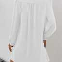 Dokotoo Womens Casual Dress A-Line Ruffle Sleeve V Neck Midi Dress 2025 Fashion Pleated Flowy Sundress Loose Shirt Dresses (White, S)