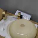 Qufute mid Century Ceiling Light Milk Glass Ceiling Light fixtures Glassshade Gold Modern Semi Flush Mount Ceiling Light, Globe Glass Ceiling Lamp Hallway Dining Room Kitchen