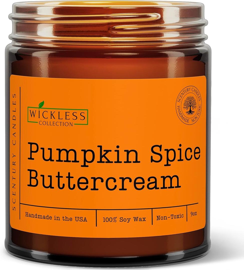 Wickless Pumpkin Spice Scented Candles for Candle Warmer Lamp, Many Scents to Choose, 100% Non-Toxic Soy Wax, Candle Melts for Warming Plate, Handmade in The USA (Pumpkin Spice Buttercream)