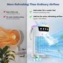 Portable Air Conditioners Desktop AC Unit with Water Ice Cooling Mist, Personal Evaporative Air Cooler Fan Mini Swamp Cooler for Bedroom, Nightstand, Office, Dorm, RV (White)