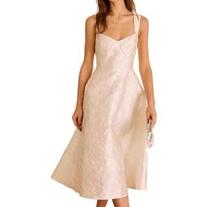 RIHOAS Women's Jacquard Dress Women Formal, A-Line Formal Party Dress for Special Occasions (Yellow, XS)