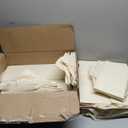 DIMJ Closet Organizers and Storage - Foldable Storage Bins with Drawers Fabric Stackable Storage Drawers with Clear Window,Fabric Clothes Organizers and Storage Drawers for Closet, 6-Pack, Beige