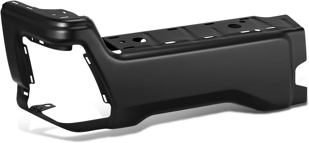 DNA MOTORING Left Side Rear Bumper Compatible with 2023-2025 Ford F250 SD, F350 SD, F450 SD, w/o Parking Sensor Holes, FO1102410, Black, BUMP-R-F25023-C-01-BK-L