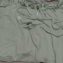 OYOANGLE Women's 2 Piece Mesh Sheer Floral Lace Babydoll Slip Dress Nightgowns and Thong Lingerie Set (Large, Mint Green)