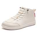 HOBIBEAR Canvas Barefoot Boots for Women Zero-Drop Wide Width Shoes Mid Top Breathable Walking Boots(Beige, Women 12)