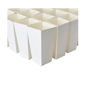BLUE PANDA 100 Pack White Popcorn Boxes Bulk for Party - White Popcorn Containers for Movie Night & Carnival Decorations - 46 oz Paper Box (7.8 x 4.25 x 4.25)