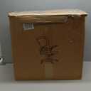 Sweetcrispy Criss Cross Chair Legged, Armless Office Wide Desk Chair No Wheels, Swivel Vanity Height Adjustable Fabric Modern Computer Task Seating for Home - Grey