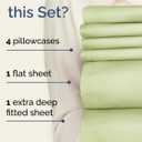 Extra Deep Queen Sheet Set - 6 Piece Breathable and Cooling Sheets - Hotel Luxury Bedding for Women, Men, Kids & Teens - Easy Secure Fit - Soft, Wrinkle Free & Comfy - Extra Deep Pockets - Light Sage