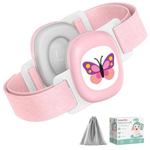 YomauiYee Baby Earmuffs, Baby Noise Cancelling Headphones with Butterfly Pattern, Infant Ear Protection for Toddler 0-48 Months, Infant Travel Essentials for Airplane/Improves Sleep