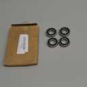 uxcell F6003-2RS Flanged Ball Bearing 17x35x10mm Double Sealed Chrome Steel Flange Bearings, 4pcs