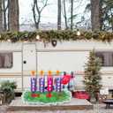 Roowest 4 ft Advent Wreath Cardboard Cutout Stand up Christmas Advent Party Decoration Hope Peace Love Joy Berries Wreath Photo Props for Xmas Home Background Holiday Church Backdrop