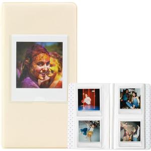 WOGOZAN 64 Pockets Album for Fujifilm Instax Square Film Photo Album SQ40 SQ1 SQ6 SQ10 SQ20 SP-3 Square Instant Film Camera (White)