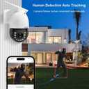 8MP 20X Optical Zoom PTZ Auto Tracking Security Wireless IP Camera
Support Dual WiFi Onvif Bluetooth 2-way Audio Pan Tilt Motion Detection Laser Infrared 390ft