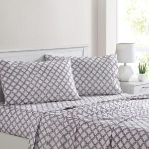 Modern Threads Printed 4-Piece Extra Soft Bedding Sheets & Pillowcase Set, Deep Pocket up to 16 inch Mattress Cara King