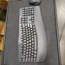 Wireless Keyboard and Mouse Combo,2.4G Full Size Wave Keys Ergonomic Keyboard with Wrist Rest for Natural Typing, 3 DPI Adjustable Ergonomic Silent Mouse for Computer/Laptop/Windows/Mac (Gray)